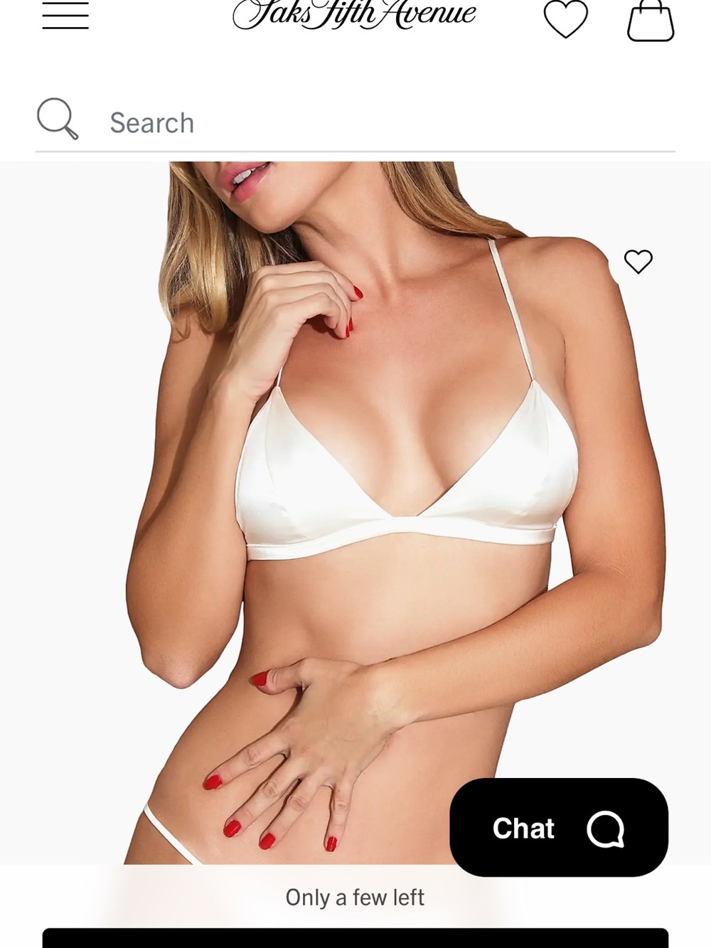 Fleur du Mal Ivory Lux Triangle Bra